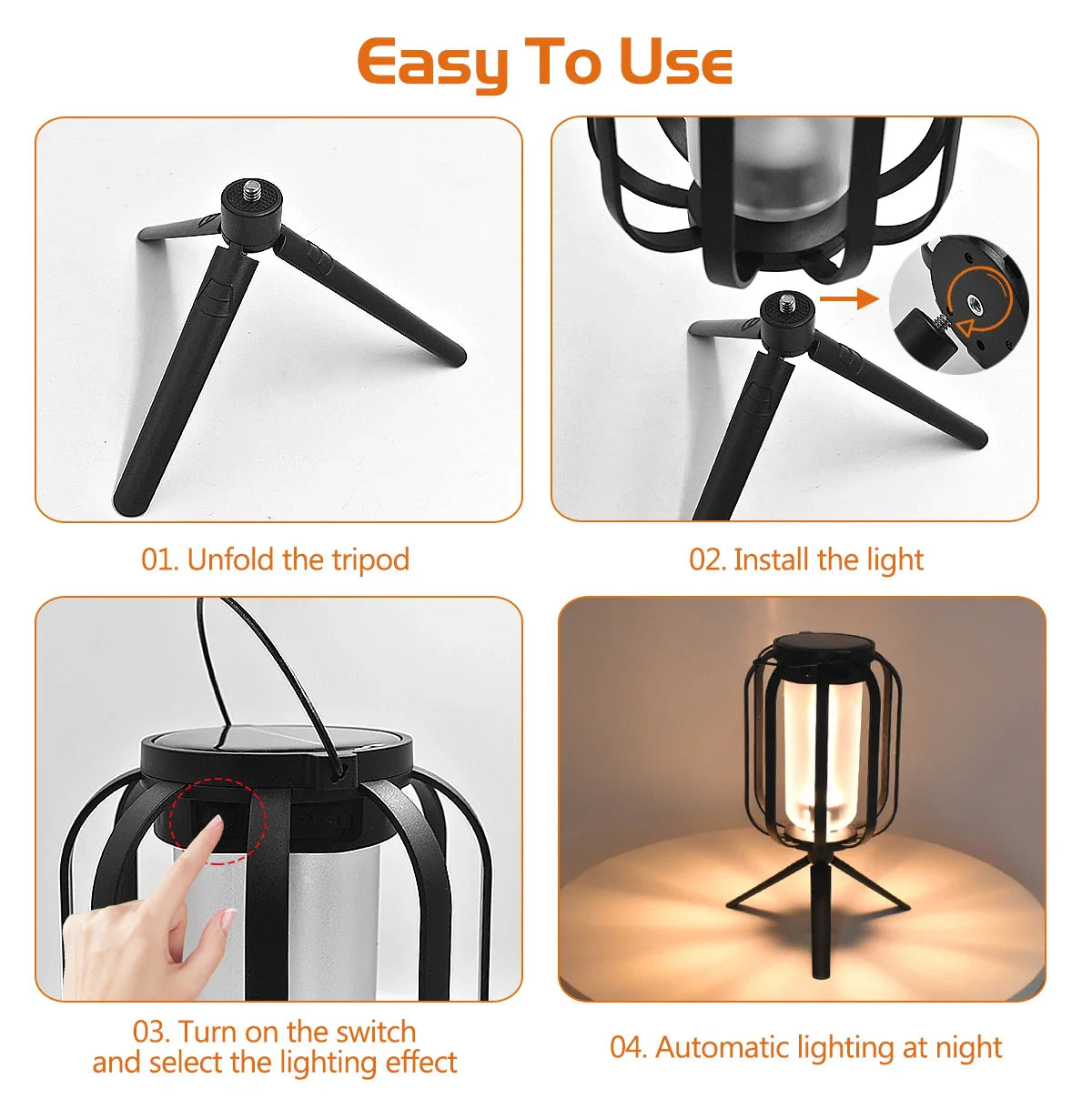 Solar Hanging Lantern | Solar & USB Rechargeable Hanging Outdoor Lantern