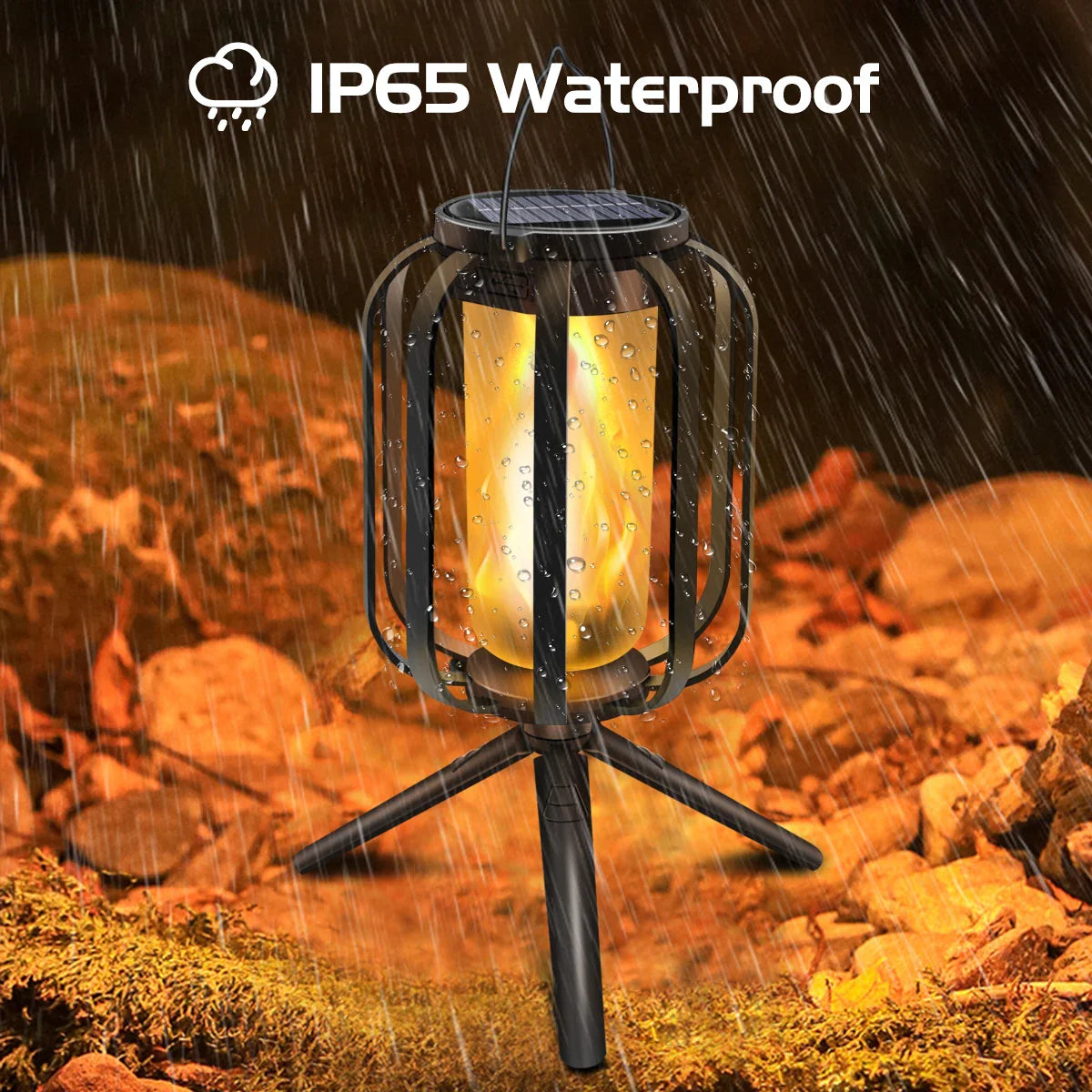 Solar Hanging Lantern | Solar & USB Rechargeable Hanging Outdoor Lantern