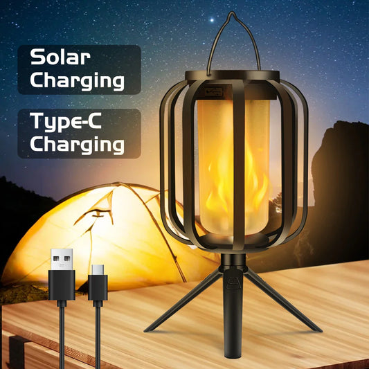 Solar Hanging Lantern | Solar & USB Rechargeable Hanging Outdoor Lantern